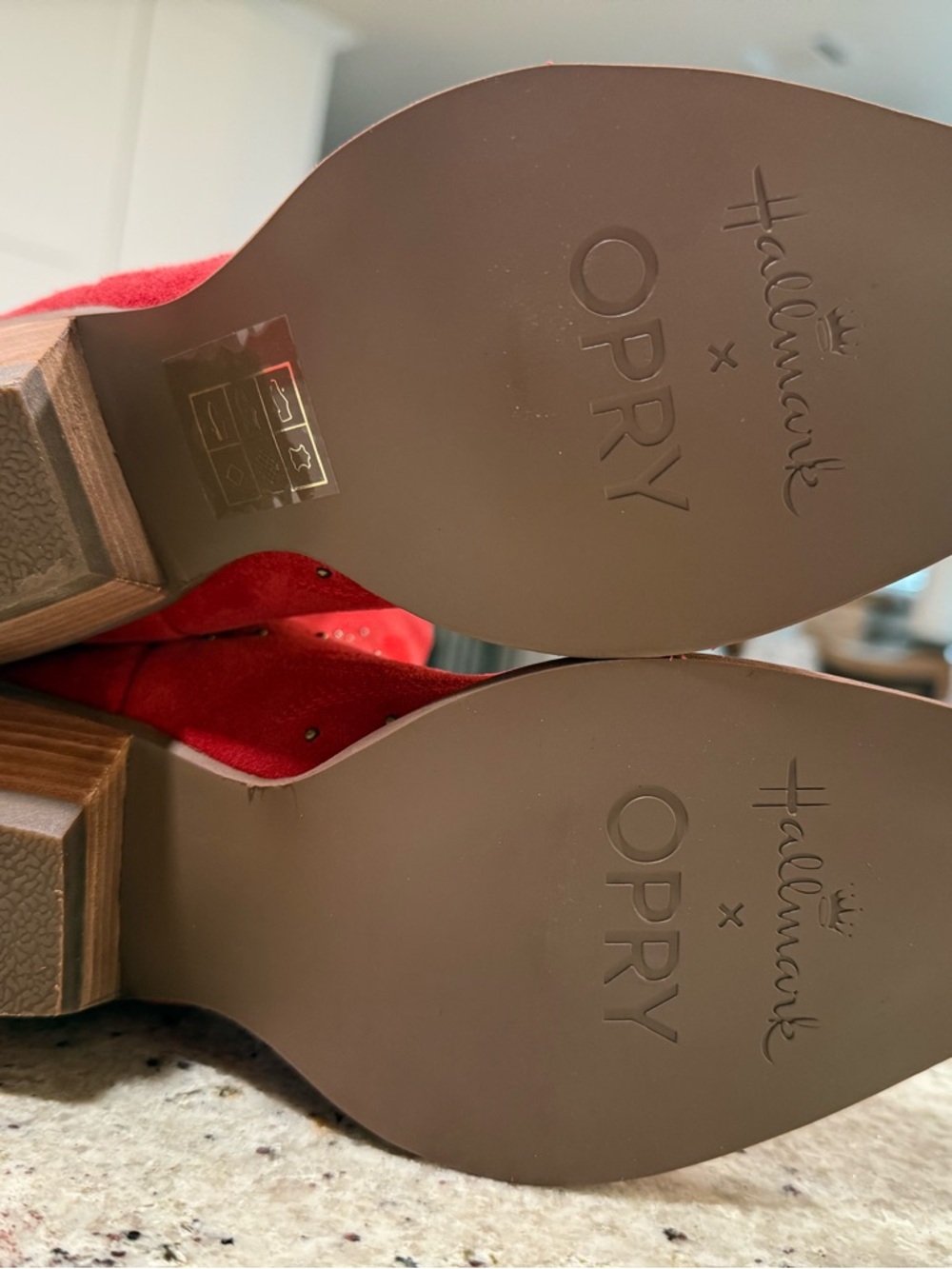 DINGO Hallmark x Opry® Merlot Suede Women's Cowboy Boots NWT - Picture 13 of 16